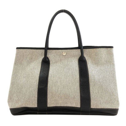 HERMES Garden Party PM Silver Hardware Tote Bag Tower ash BufflLadies [Used]