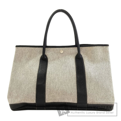 HERMES Garden Party PM Silver Hardware Tote Bag Tower ash BufflLadies [Used]
