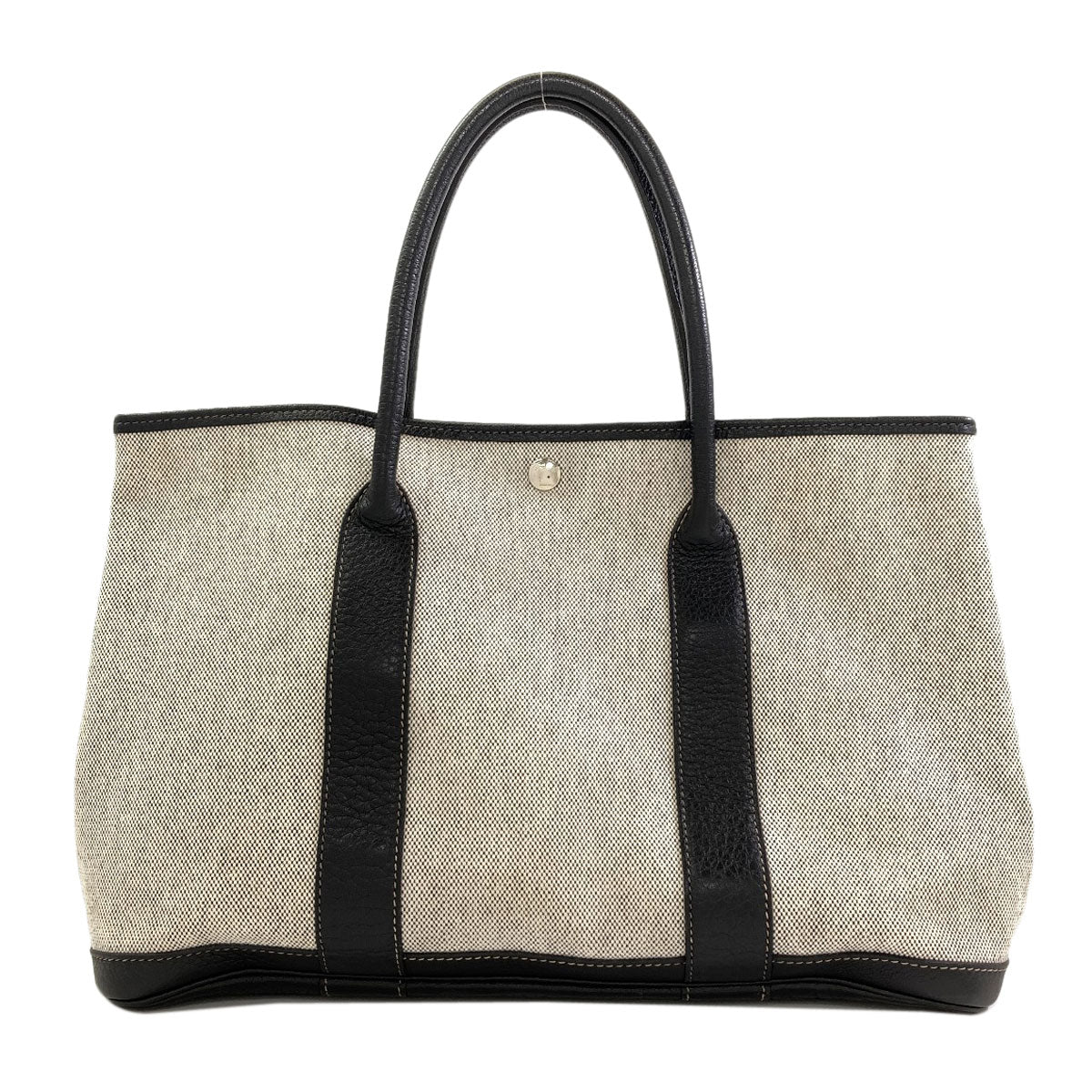 HERMES Garden Party PM Silver Hardware Tote Bag Tower ash BufflLadies [Used]