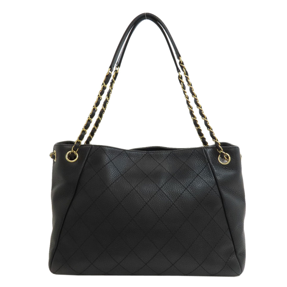 CHANEL Matelasse Chain Tote, Gold Hardware Tote Bag Calf Ladies [Used]