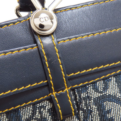 CHRISTIAN DIOR Belt Tote Trotter Pattern Tote Bag Canvas LeatherLadies [Used]