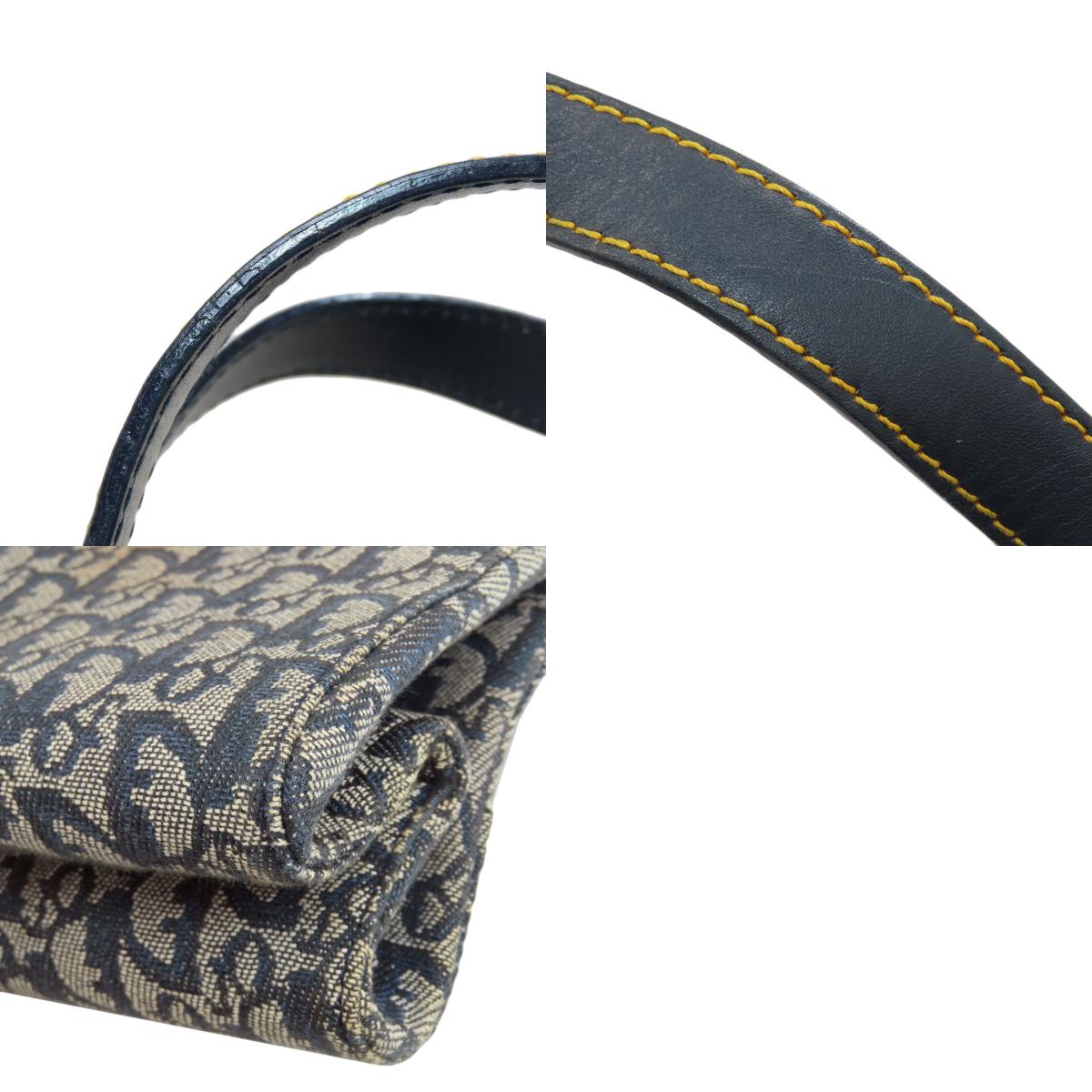 CHRISTIAN DIOR Belt Tote Trotter Pattern Tote Bag Canvas LeatherLadies [Used]