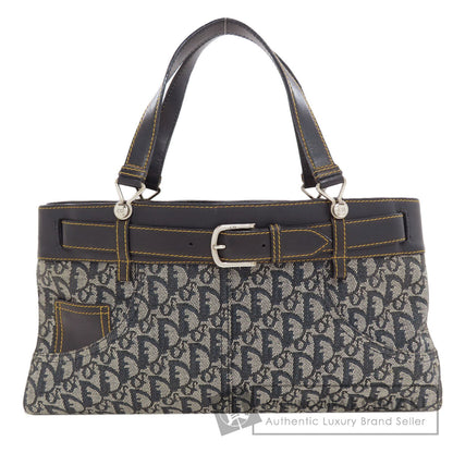 CHRISTIAN DIOR Belt Tote Trotter Pattern Tote Bag Canvas LeatherLadies [Used]