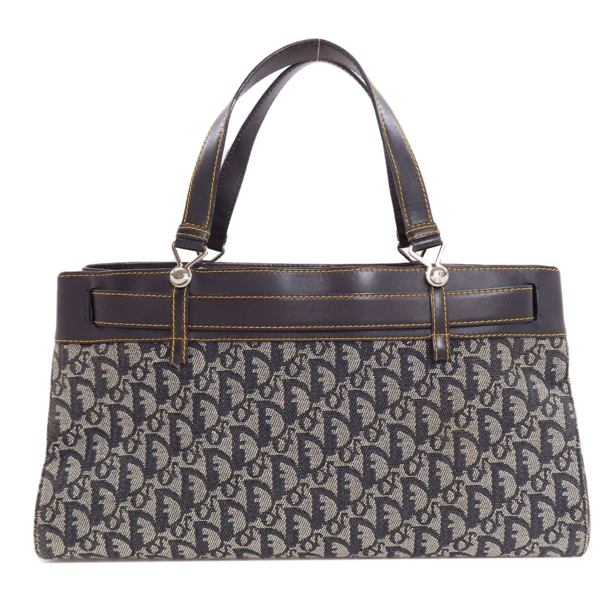 CHRISTIAN DIOR Belt Tote Trotter Pattern Tote Bag Canvas LeatherLadies [Used]