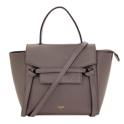 CELINE Belt bag nano 2WAY Handbag Calf Ladies [Used]