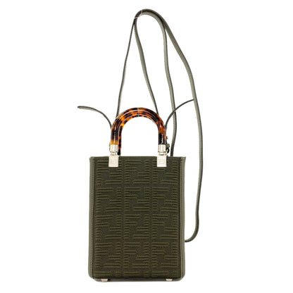 FENDI Sunshine Shopper Mini 2WAY Handbag Canvas Ladies [Used]