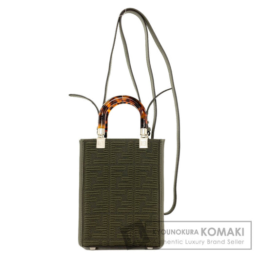 FENDI Sunshine Shopper Mini 2WAY Handbag Canvas Ladies [Used]