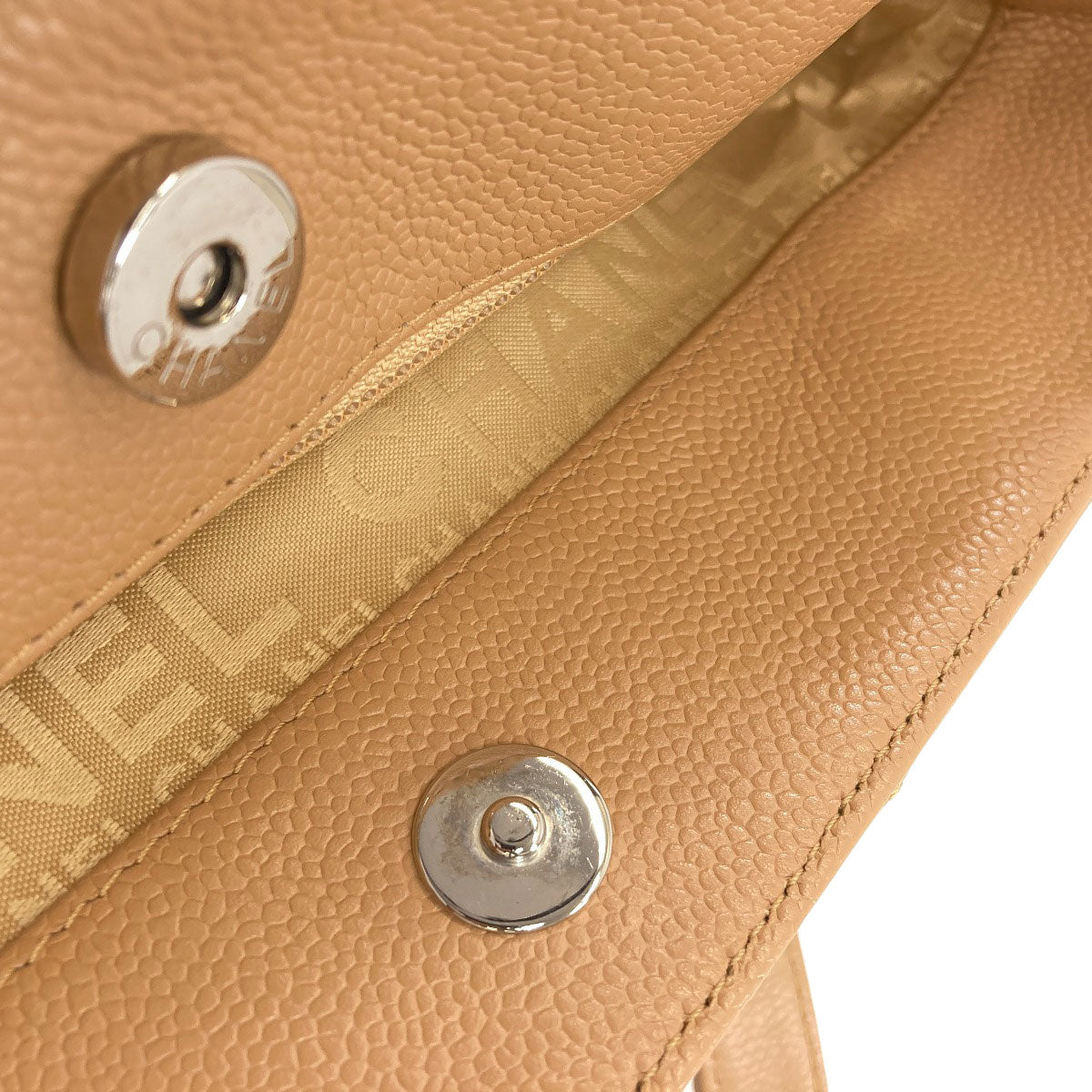 CHANEL Chocolate bar wild stitch Tote Bag Grained Calfskin Skin Ladies [Used]
