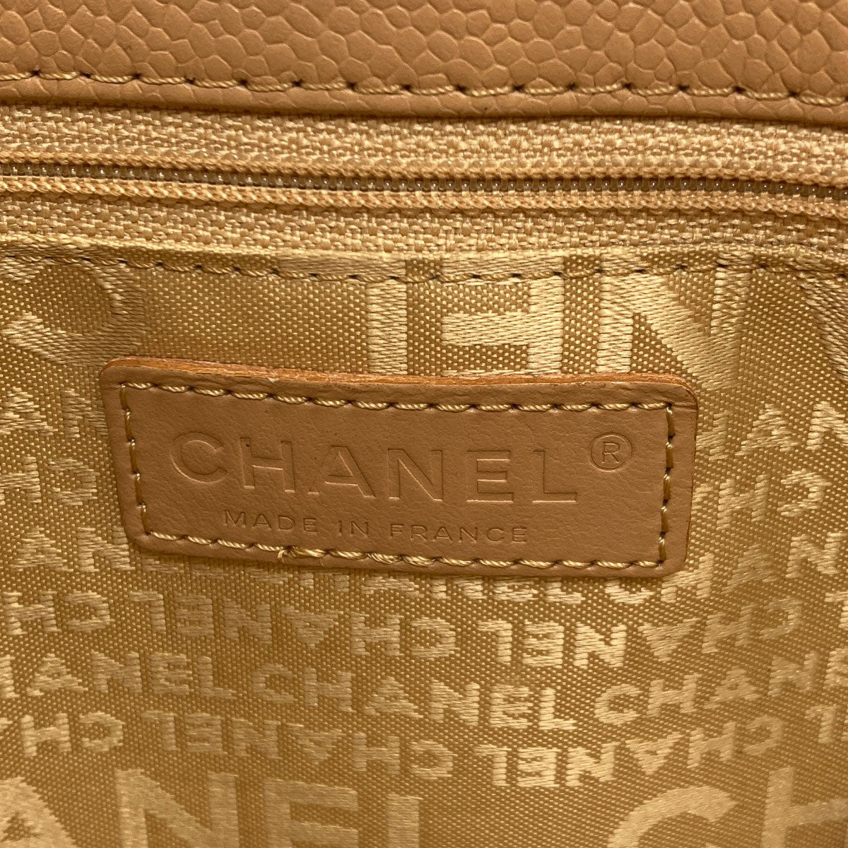 CHANEL Chocolate bar wild stitch Tote Bag Grained Calfskin Skin Ladies [Used]