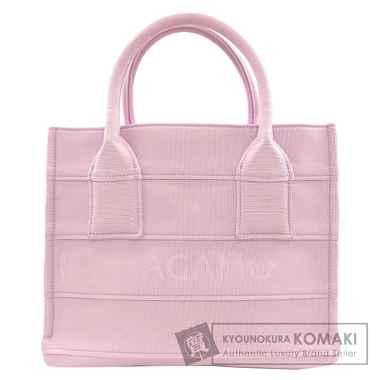 Salvatore Ferragamo logo Handbag Canvas Ladies [Used]