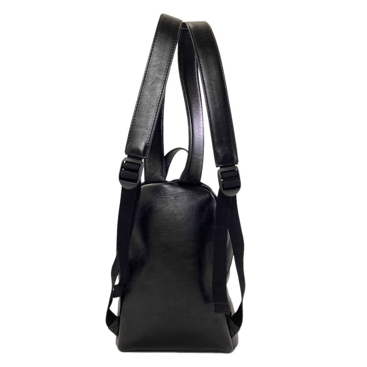 BALENCIAGA 580026 B logo Backpack Â· Daypack Leather Ladies [Used]