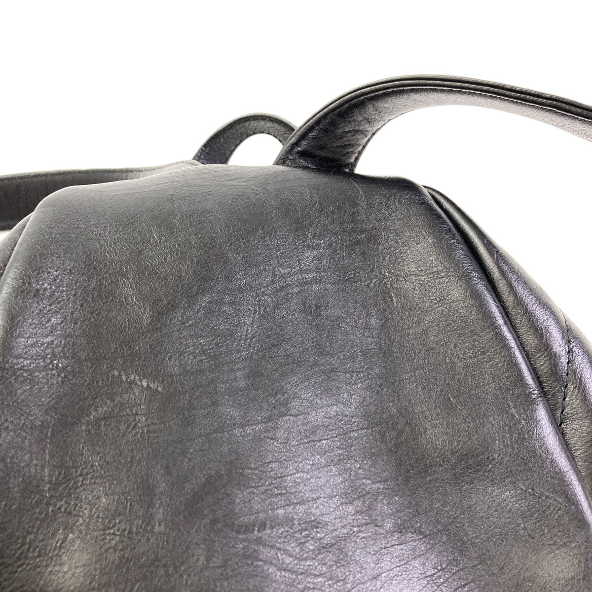 BALENCIAGA 580026 B logo Backpack Â· Daypack Leather Ladies [Used]