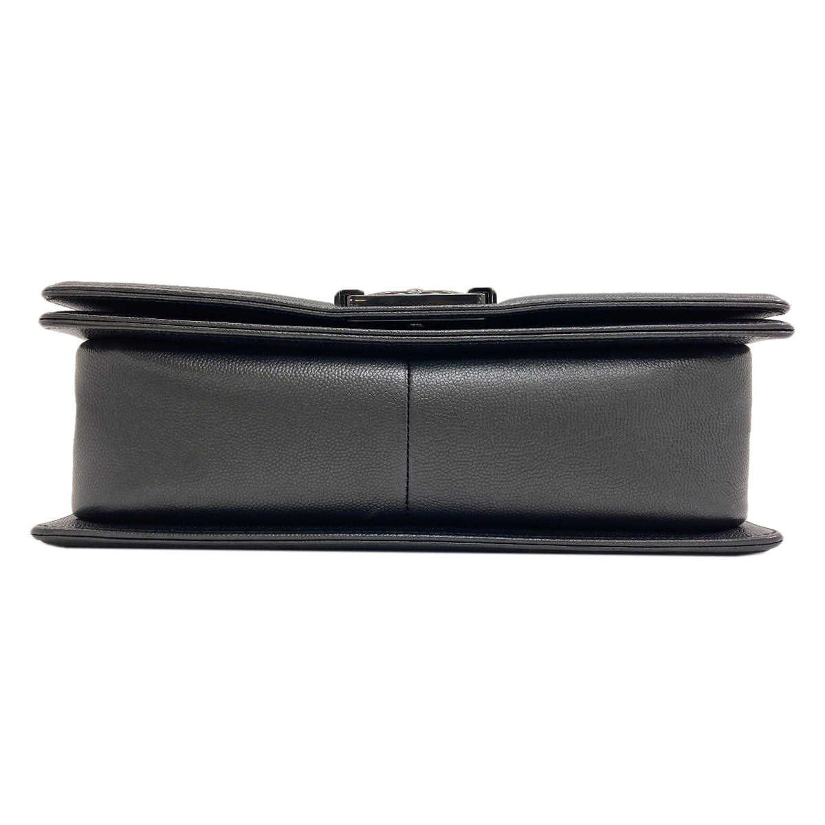 CHANEL Boy Chanel SilverHardware Shoulder Bag Grained Calfskin Skin Ladies [Used]