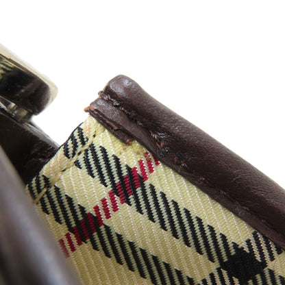 BURBERRY Burberry Check Long Shoulder Shoulder Bag Canvas LeatherLadies [Used]
