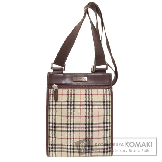 BURBERRY Burberry Check Long Shoulder Shoulder Bag Canvas LeatherLadies [Used]