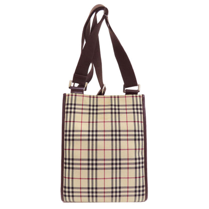 BURBERRY Burberry Check Long Shoulder Shoulder Bag Canvas LeatherLadies [Used]