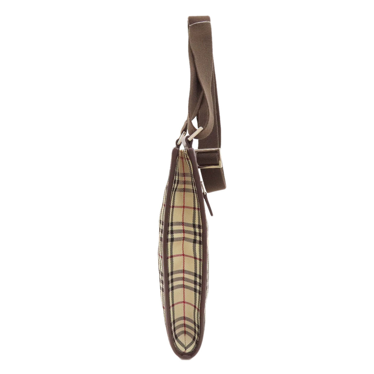 BURBERRY Burberry Check Long Shoulder Shoulder Bag Canvas LeatherLadies [Used]