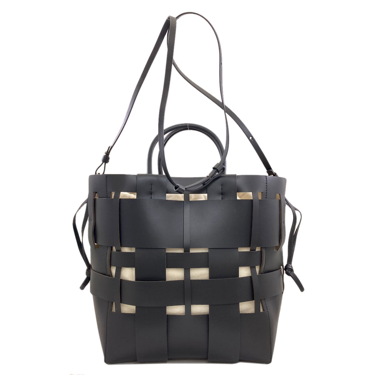 SELECT BAG Zanchetti Woven Shopper 2WAY Handbag Leather Ladies [Used]