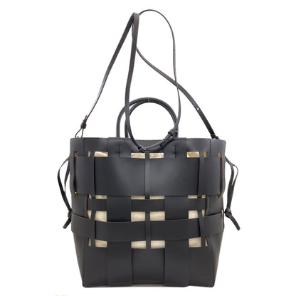 SELECT BAG Zanchetti Woven Shopper 2WAY Handbag Leather Ladies [Used]