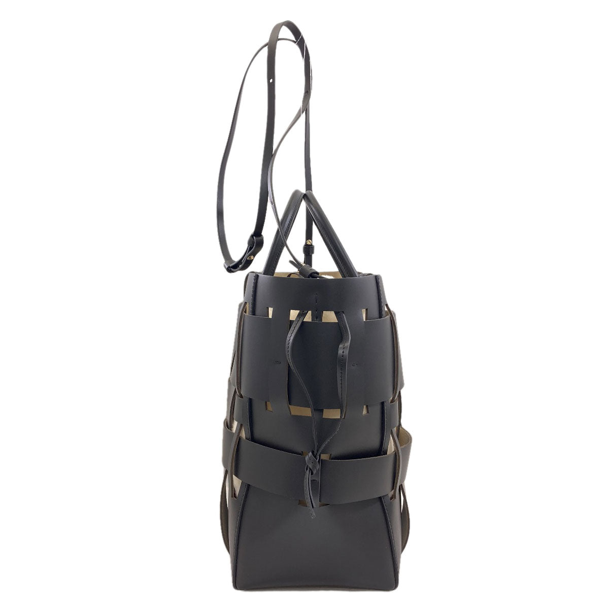 SELECT BAG Zanchetti Woven Shopper 2WAY Handbag Leather Ladies [Used]