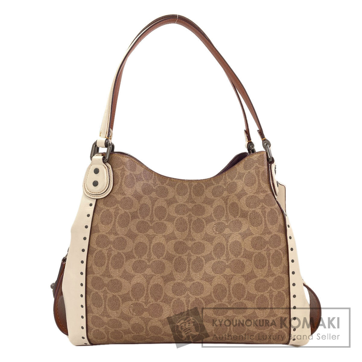 COACH 30220 Edie Signature Tote Bag PVC Ladies [Used]