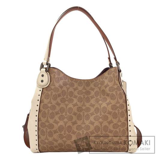 COACH 30220 Edie Signature Tote Bag PVC Ladies [Used]
