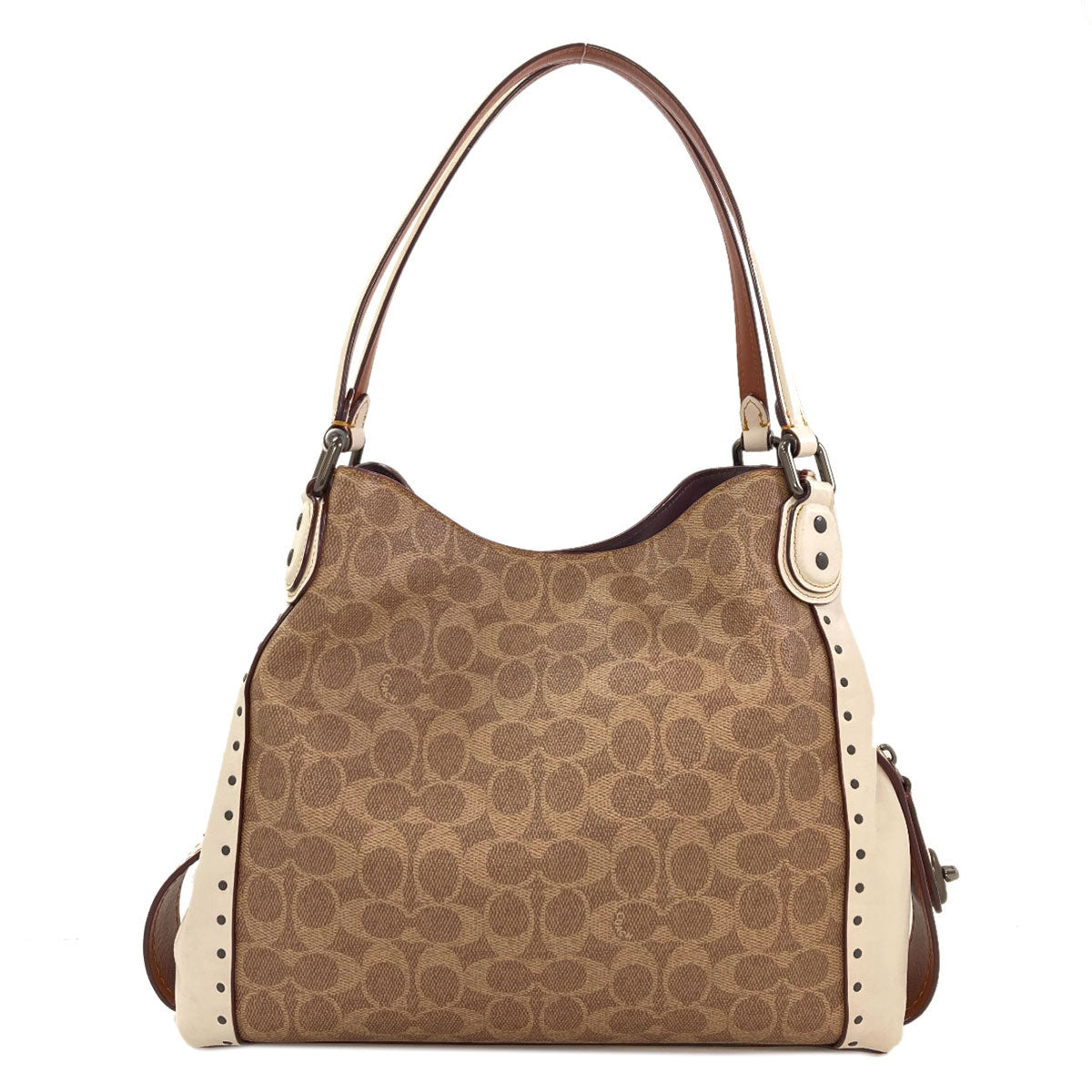 COACH 30220 Edie Signature Tote Bag PVC Ladies [Used]