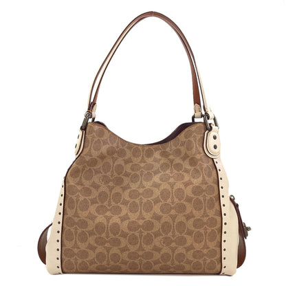 COACH 30220 Edie Signature Tote Bag PVC Ladies [Used]