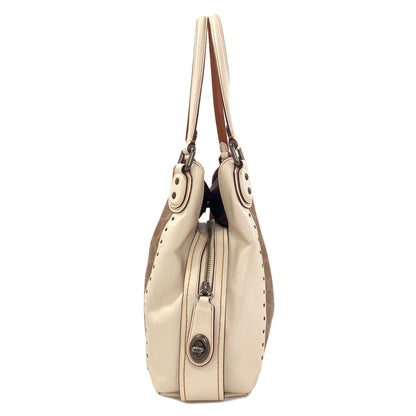 COACH 30220 Edie Signature Tote Bag PVC Ladies [Used]