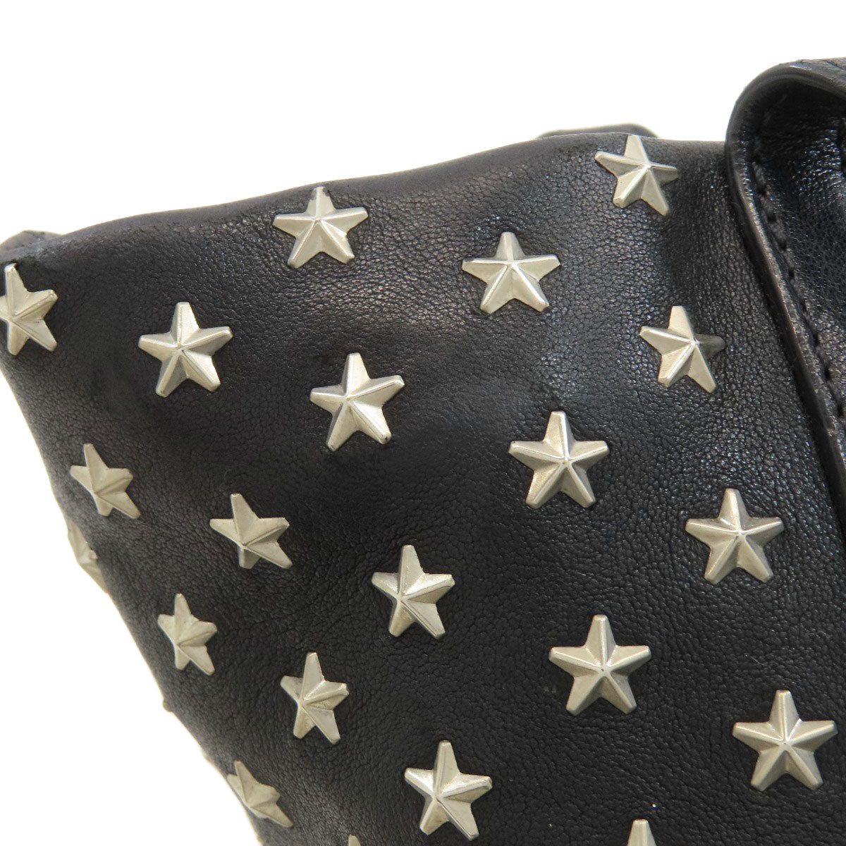 Jimmy Choo Mini Sarah Star Motif Studs 2WAY Handbag Leather Ladies [Used]