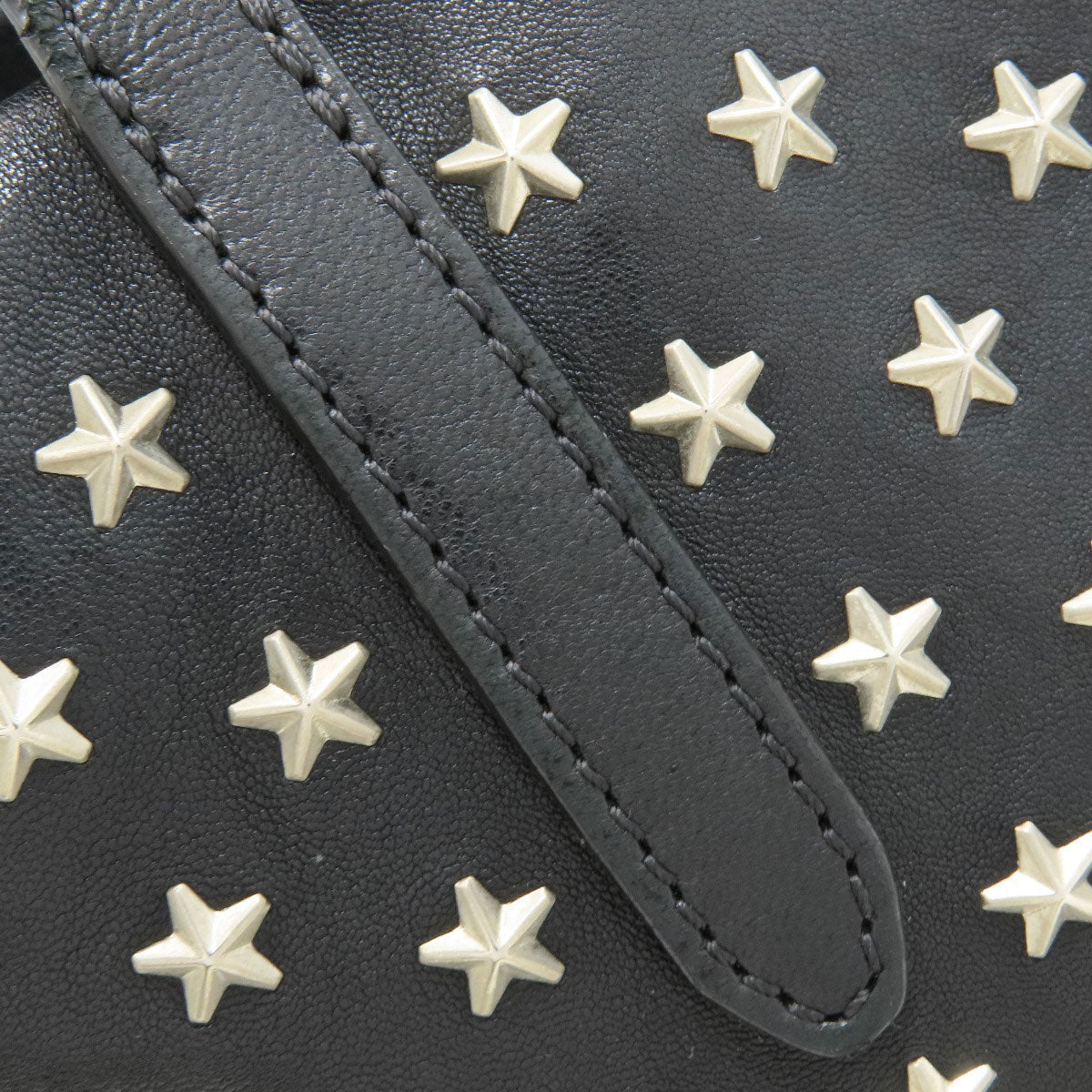 Jimmy Choo Mini Sarah Star Motif Studs 2WAY Handbag Leather Ladies [Used]