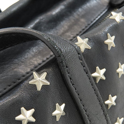 Jimmy Choo Mini Sarah Star Motif Studs 2WAY Handbag Leather Ladies [Used]