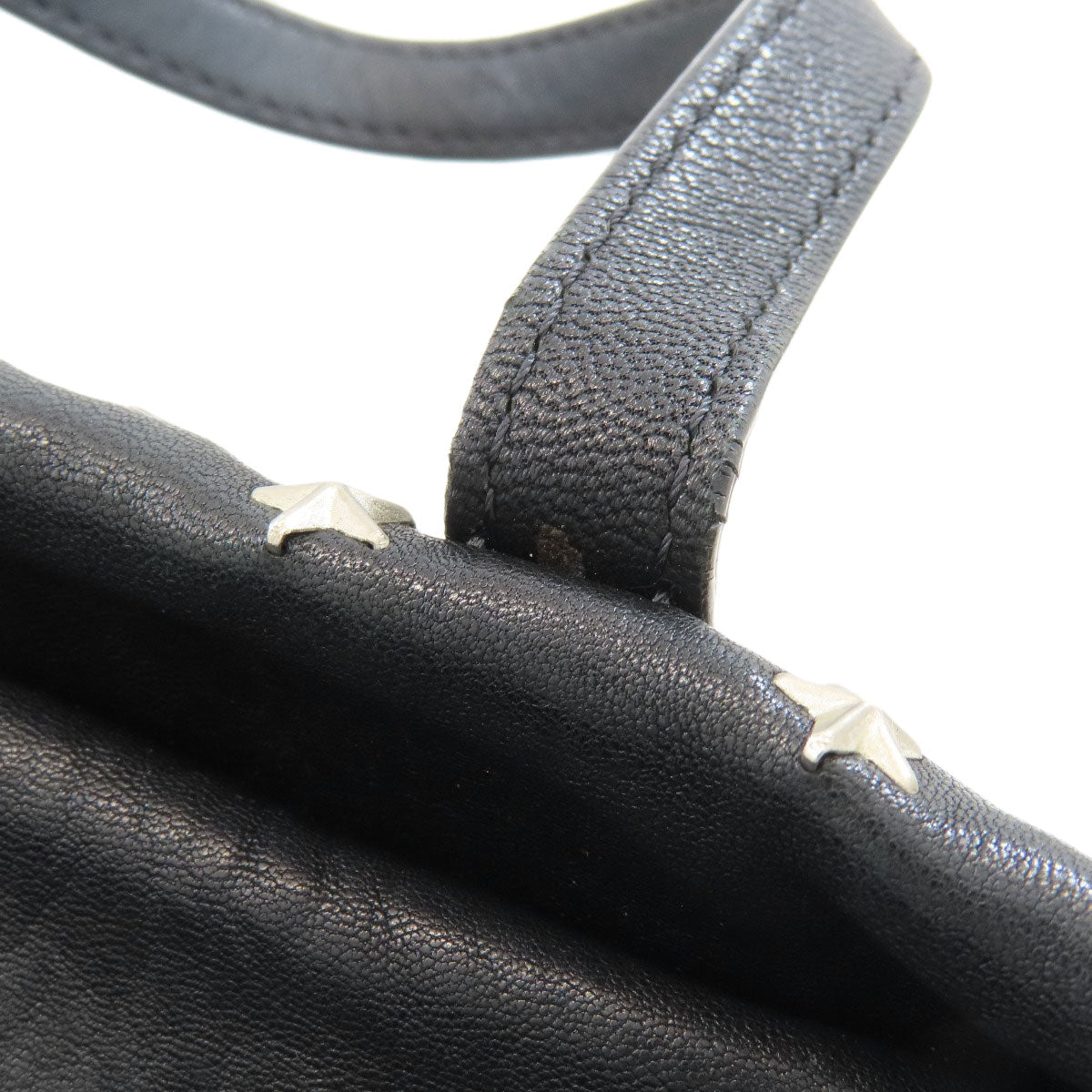 Jimmy Choo Mini Sarah Star Motif Studs 2WAY Handbag Leather Ladies [Used]