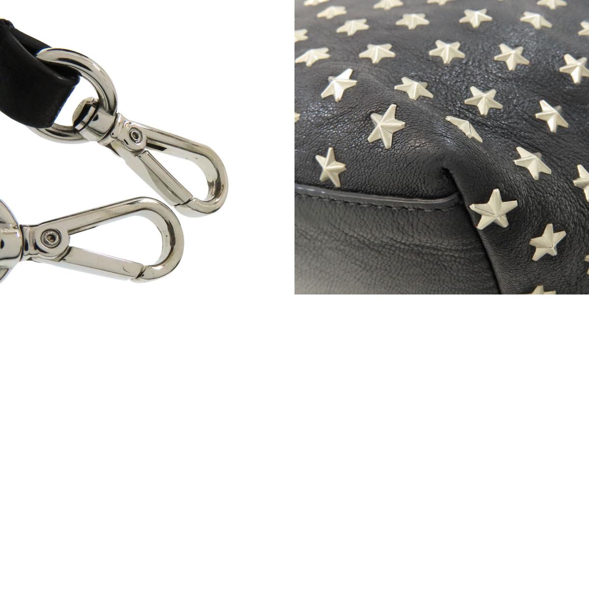 Jimmy Choo Mini Sarah Star Motif Studs 2WAY Handbag Leather Ladies [Used]