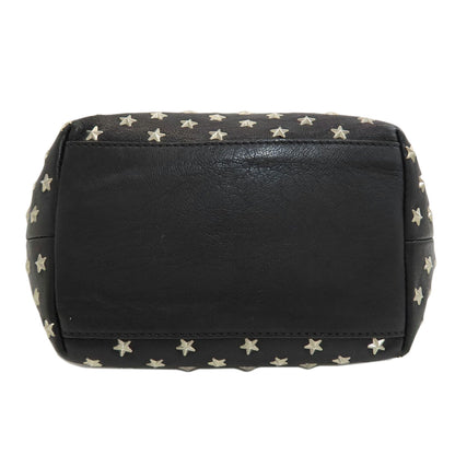 Jimmy Choo Mini Sarah Star Motif Studs 2WAY Handbag Leather Ladies [Used]