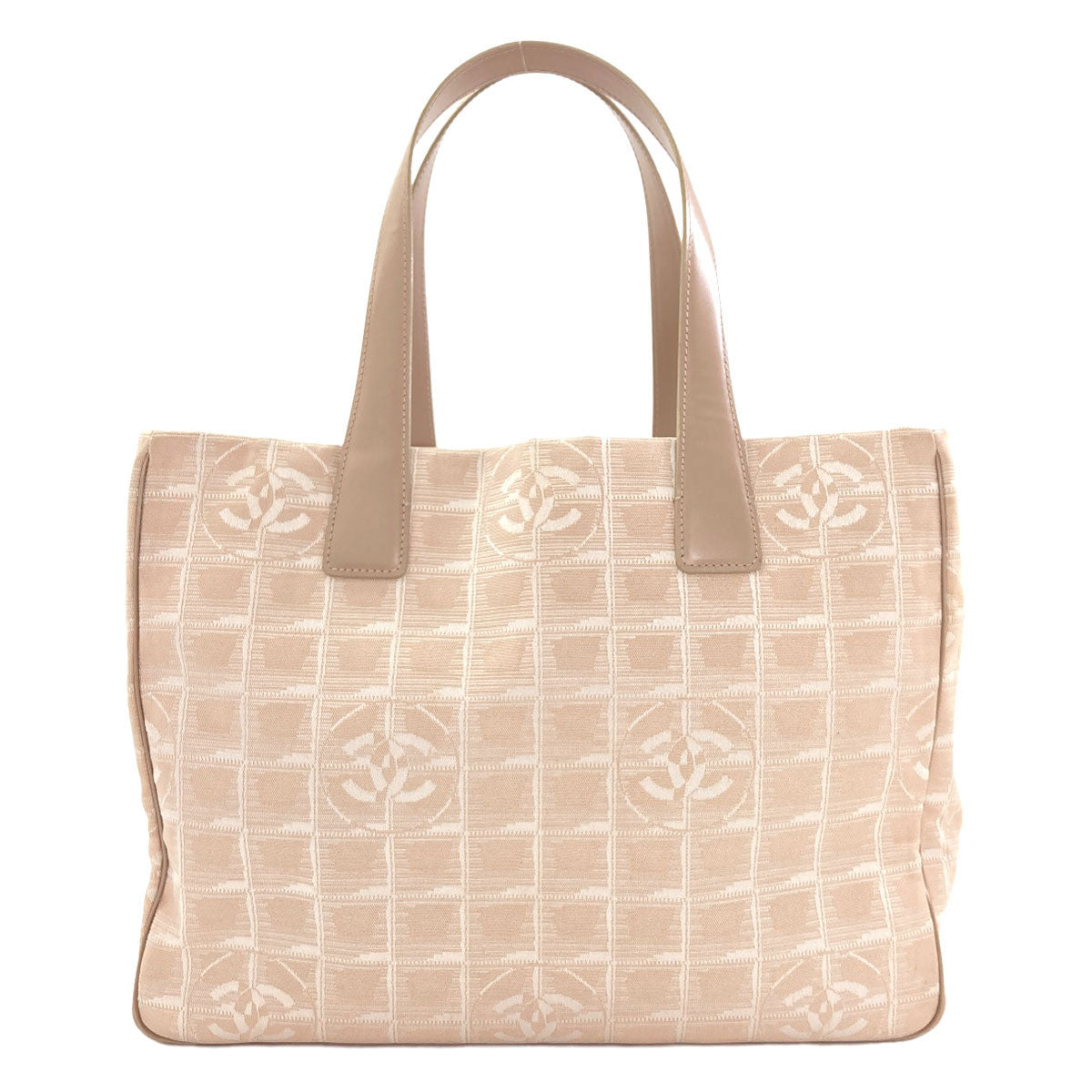 CHANEL New Travel Line MM Tote Bag Nylon jacquard Ladies [Used]