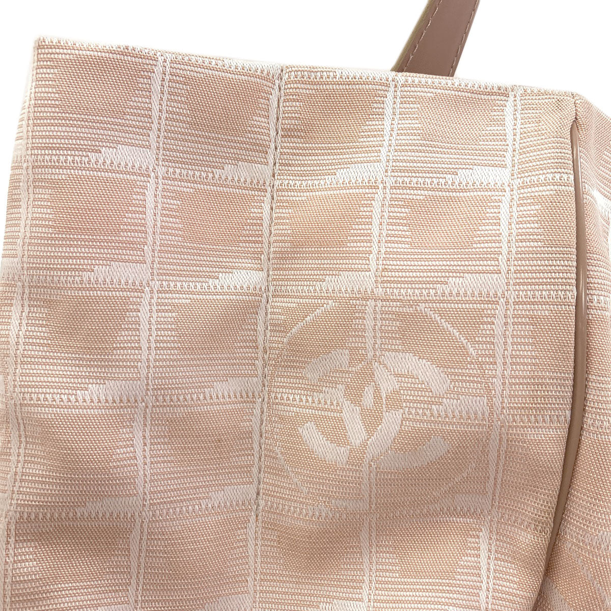 CHANEL New Travel Line MM Tote Bag Nylon jacquard Ladies [Used]