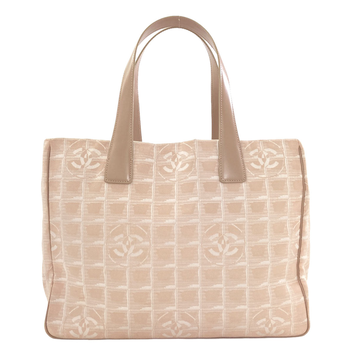 CHANEL New Travel Line MM Tote Bag Nylon jacquard Ladies [Used]