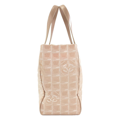 CHANEL New Travel Line MM Tote Bag Nylon jacquard Ladies [Used]