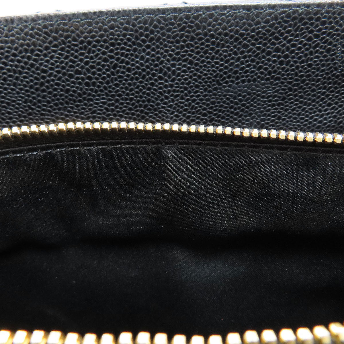 CHANEL Grand Shopping Tote GoldHardware Tote Bag Grained Calfskin Skin Ladies [Used]