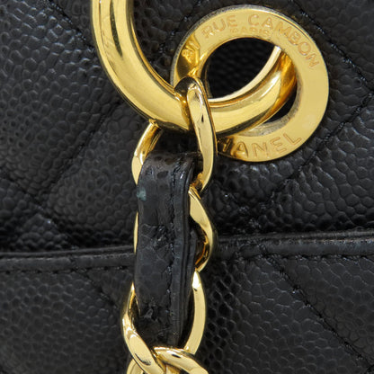 CHANEL Grand Shopping Tote GoldHardware Tote Bag Grained Calfskin Skin Ladies [Used]