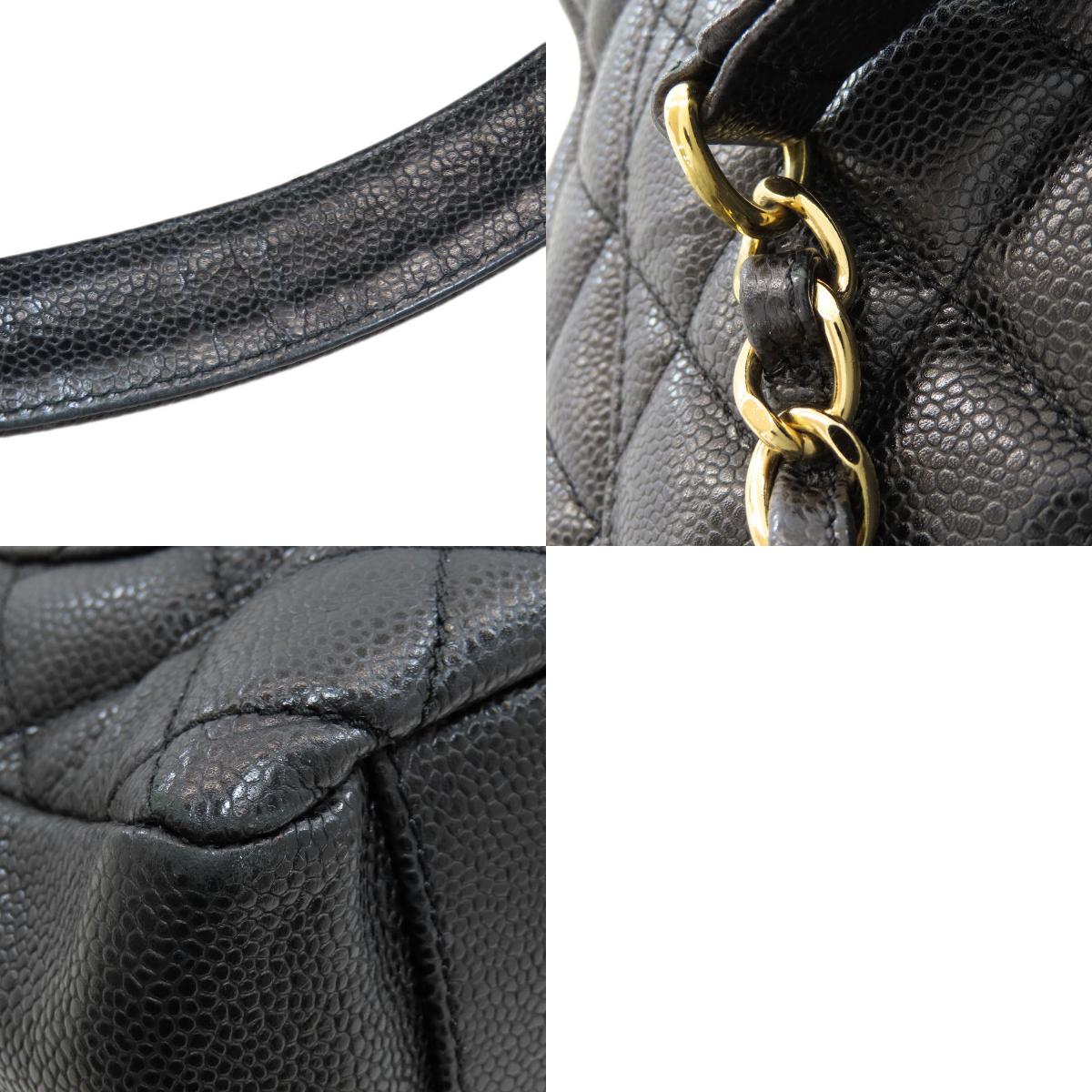 CHANEL Grand Shopping Tote GoldHardware Tote Bag Grained Calfskin Skin Ladies [Used]