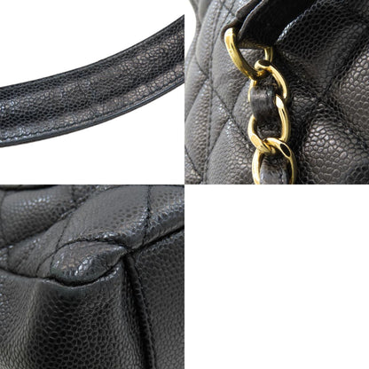 CHANEL Grand Shopping Tote GoldHardware Tote Bag Grained Calfskin Skin Ladies [Used]