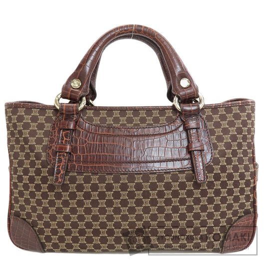 CELINE Boogie Bag Embossed Macadam Handbag Canvas LeatherLadies [Used]