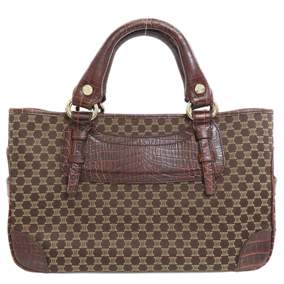 CELINE Boogie Bag Embossed Macadam Handbag Canvas LeatherLadies [Used]