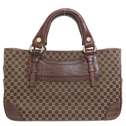 CELINE Boogie Bag Embossed Macadam Handbag Canvas LeatherLadies [Used]