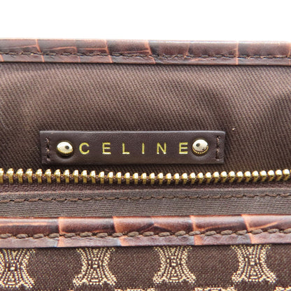 CELINE Boogie Bag Embossed Macadam Handbag Canvas LeatherLadies [Used]