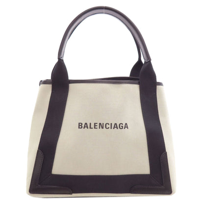BALENCIAGA 339933 NAVY CABAS Handbag Canvas Ladies [Used]