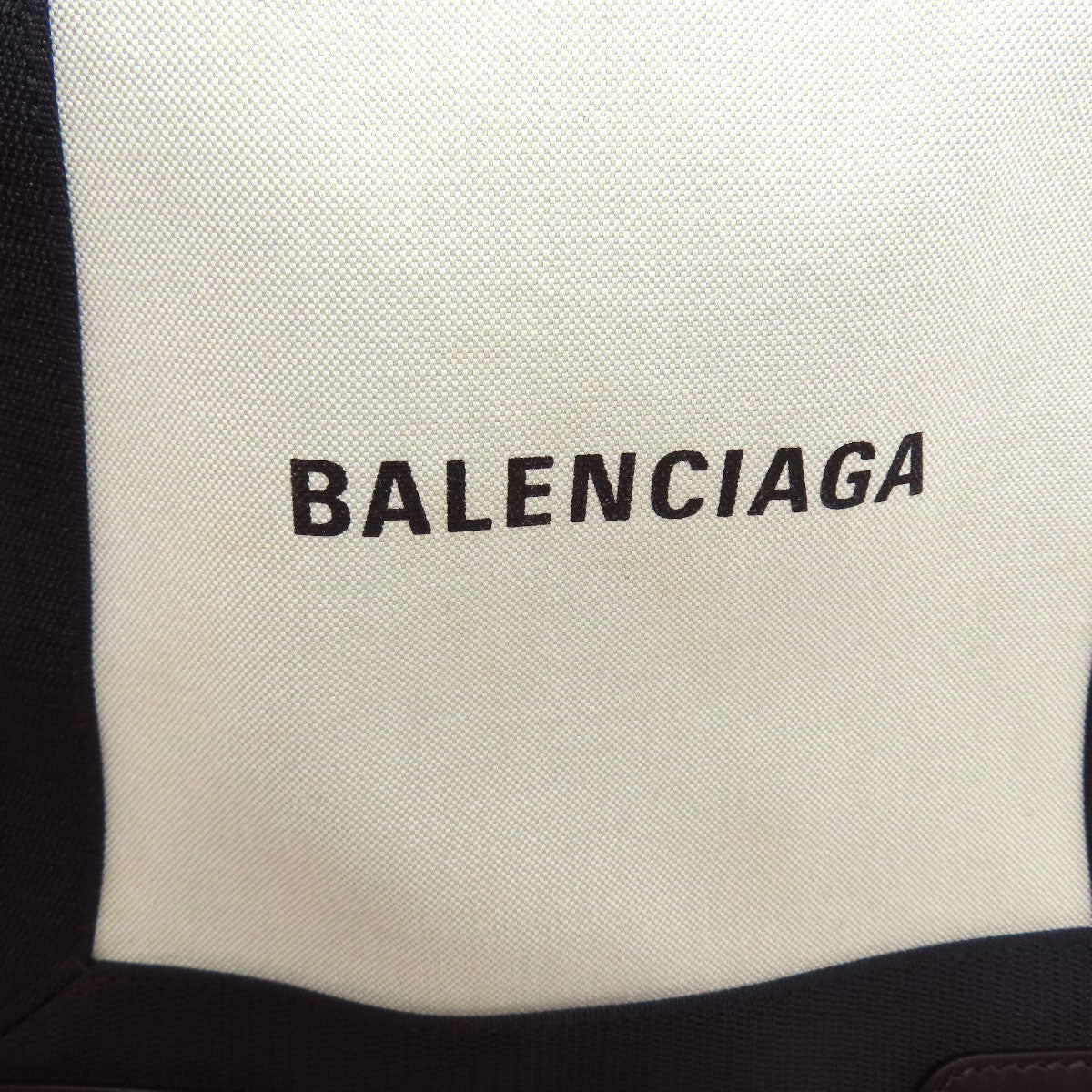 BALENCIAGA 339933 NAVY CABAS Handbag Canvas Ladies [Used]