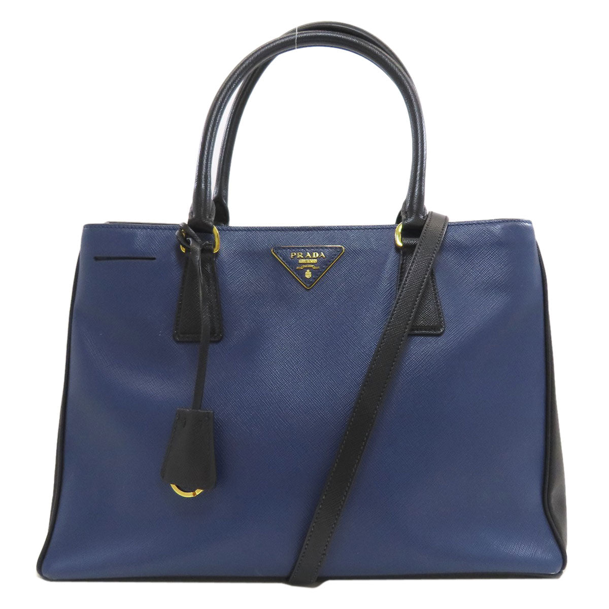 PRADA Triangle 2WAY Tote Bag Safiano Ladies [Used]
